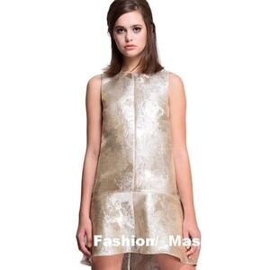 Mason Hosker Mia Silver Metallic Dress NWT Sz. 2